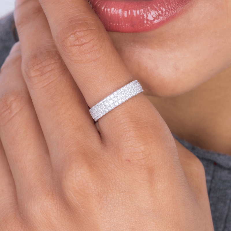 Halo Zircon Ring