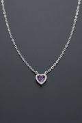 Iris Heart Necklace