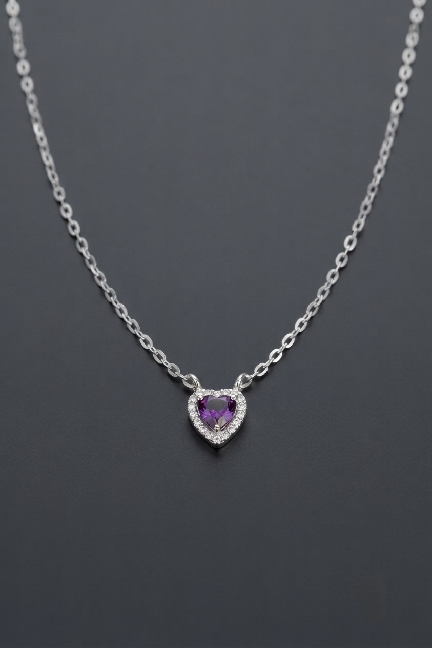 Iris Heart Necklace