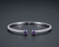 Amethyst Pavé Bangle