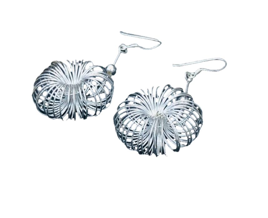 Silver Line Ear 01 - Sterling Silver Earrings