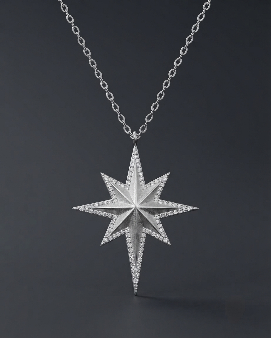 Orion Silver Star Necklace