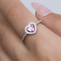Pink Heart Zircon Ring