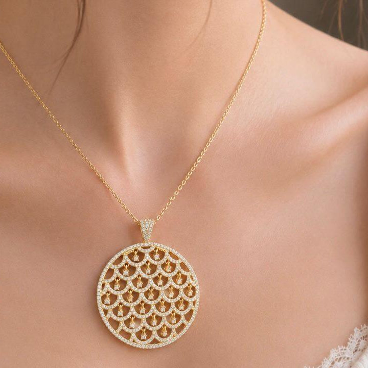 Zircon Halo Necklace
