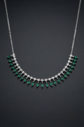 Isabella Emerald Fringe Necklace