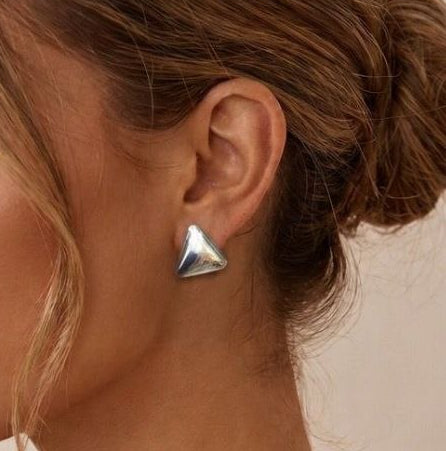Silver Line Ear 06 - Sterling Silver Drop Earrings