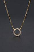 Aveline Gold Halo Necklace