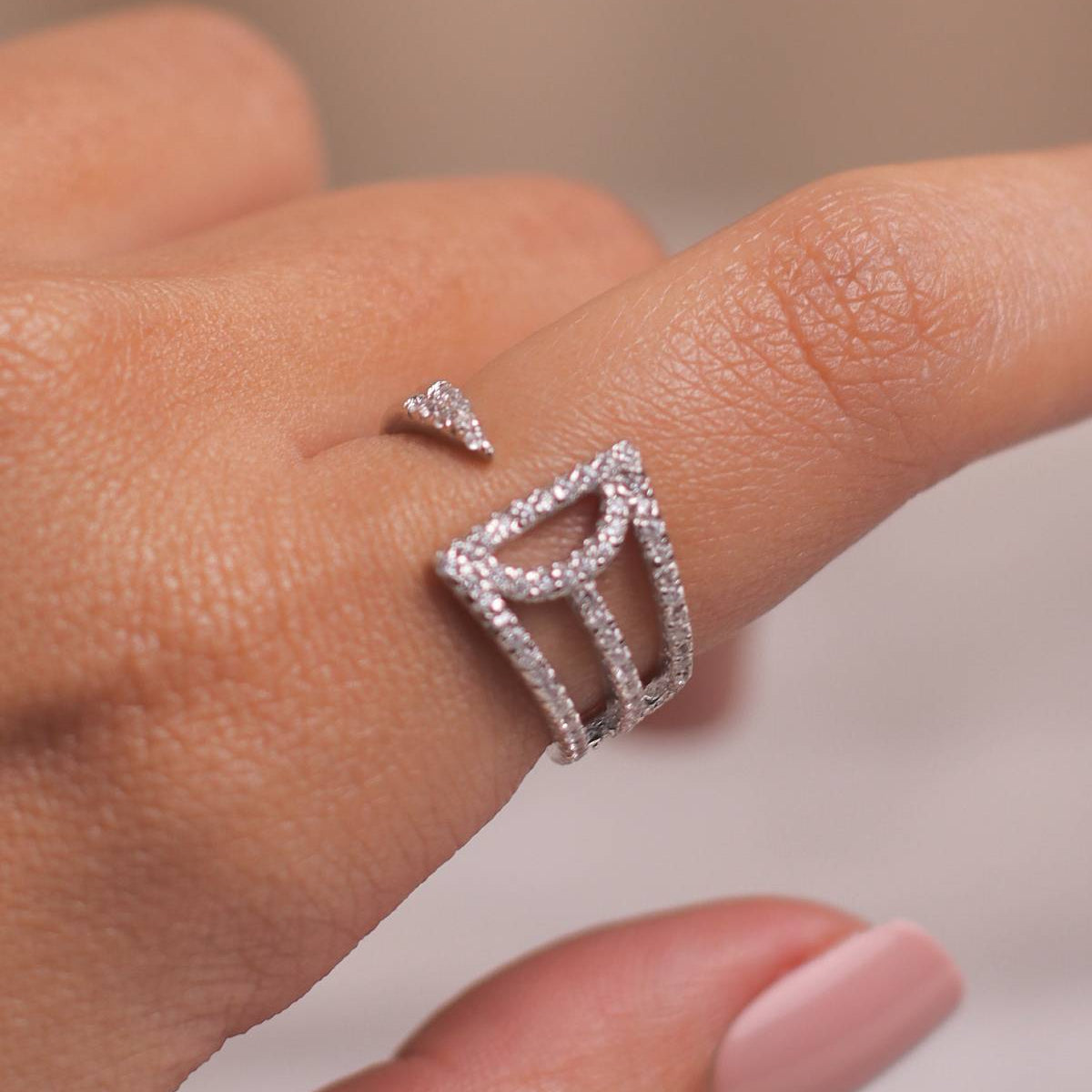 Facet Zircon Ring