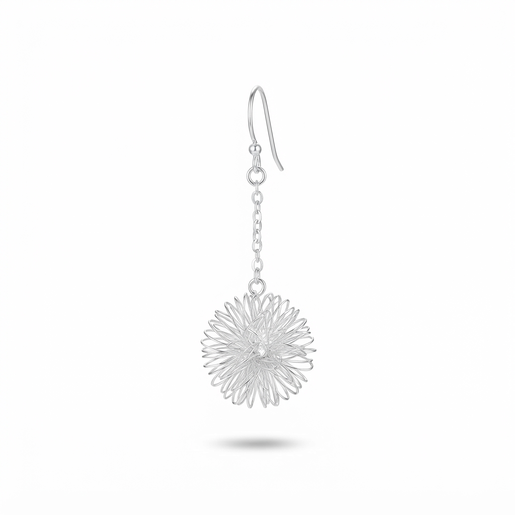 Silver Line Ear 01 - Sterling Silver Earrings