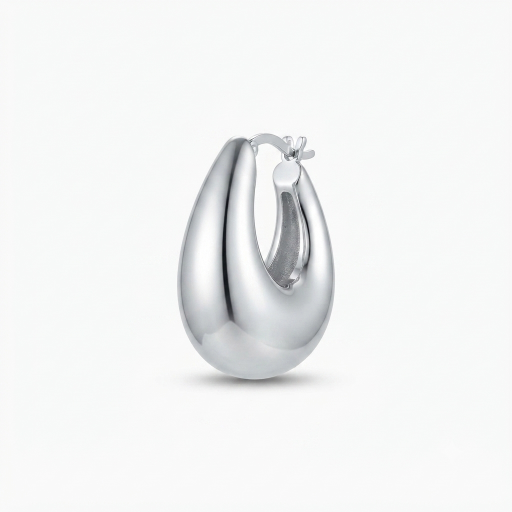 Silver Line Ear 04 - Sterling Silver Drop Earrings