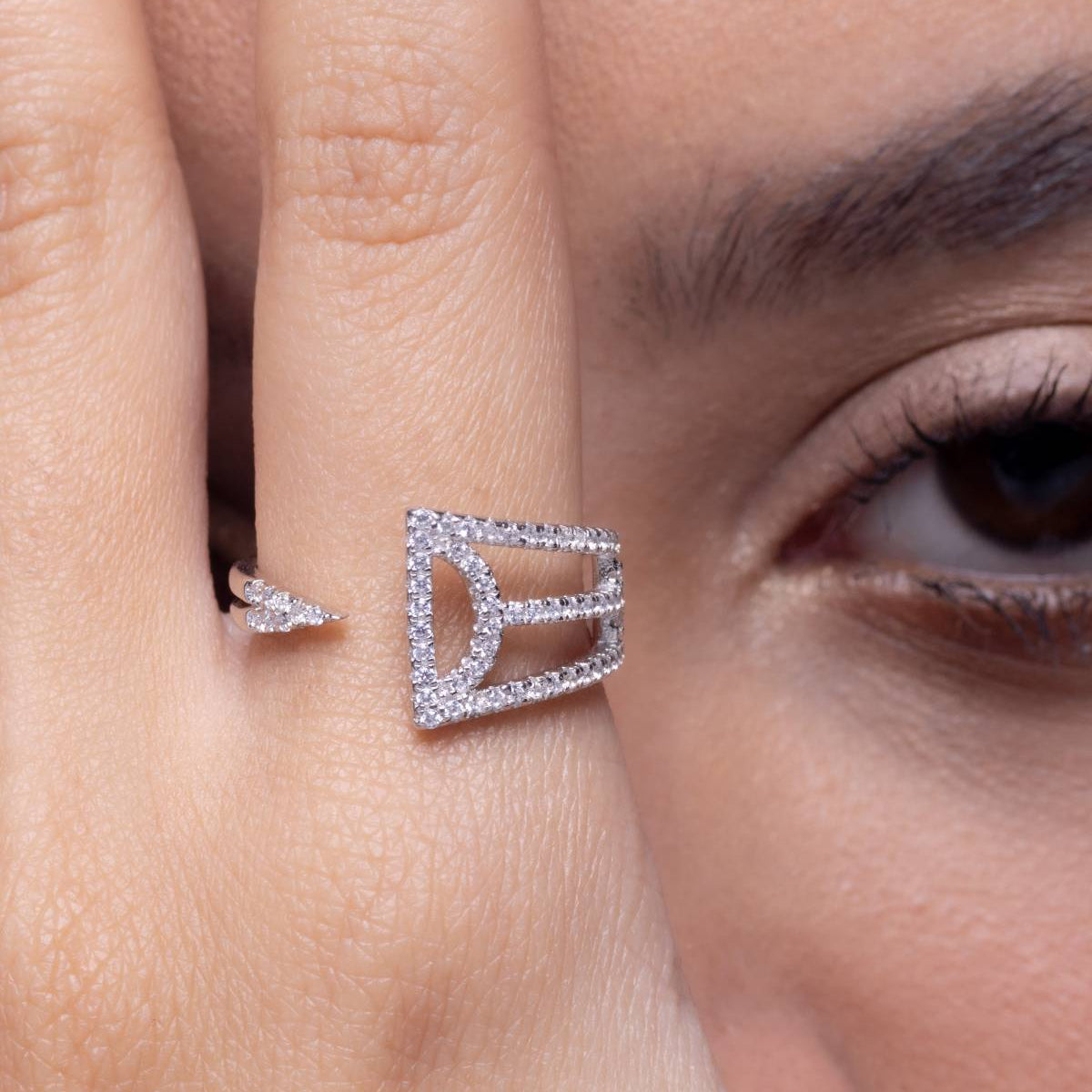 Facet Zircon Ring
