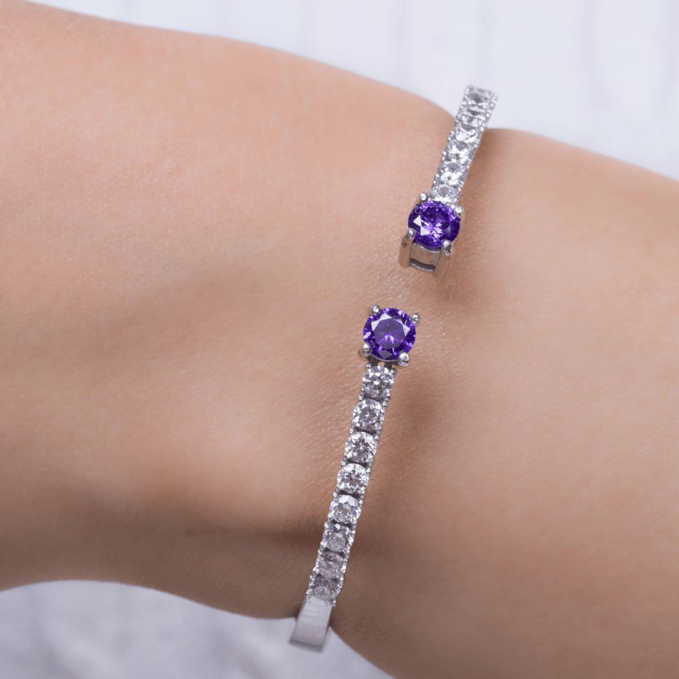 Amethyst Pavé Bangle