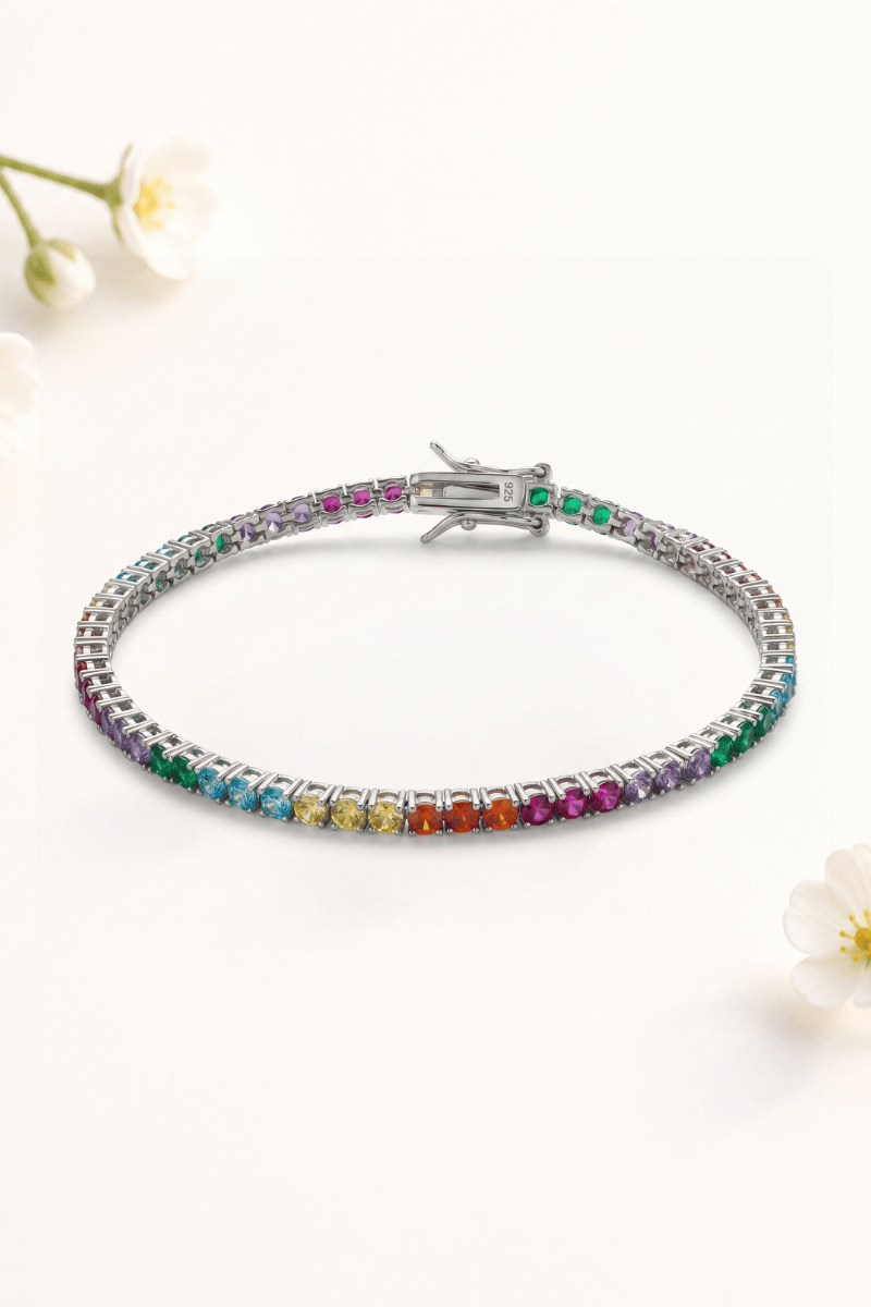 Rainbow Tennis Bracelet