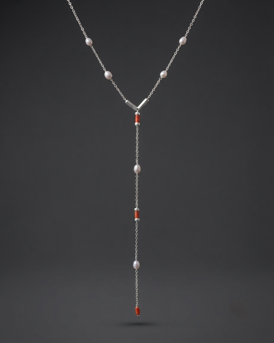Coral Pearl Necklace