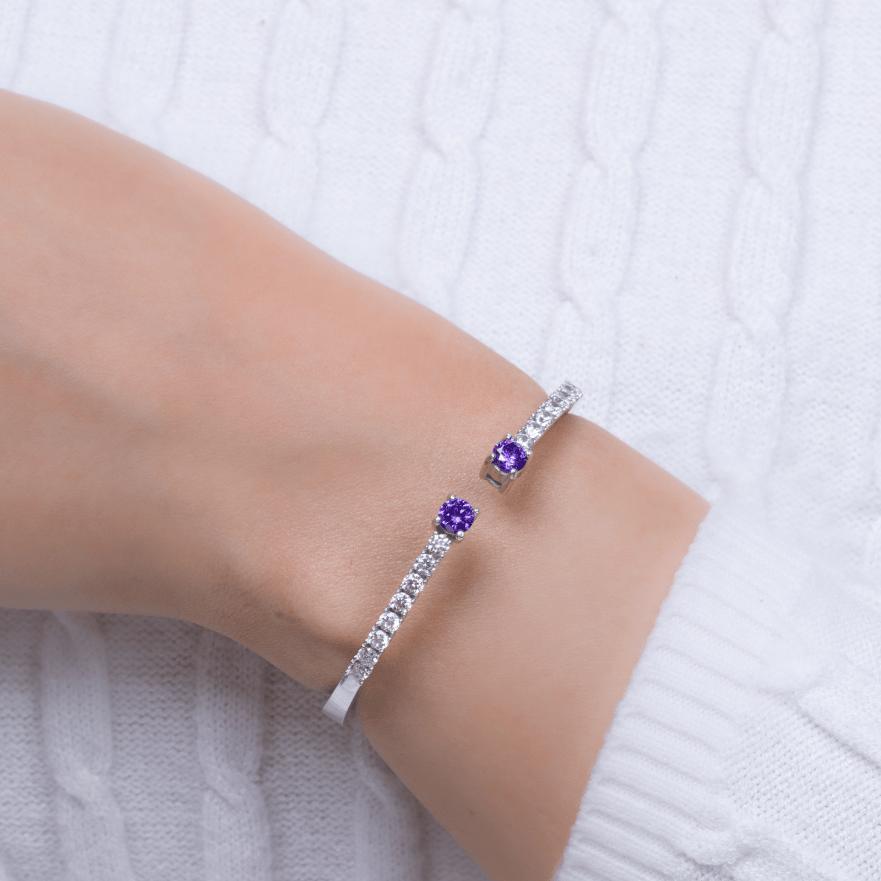 Amethyst Pavé Bangle