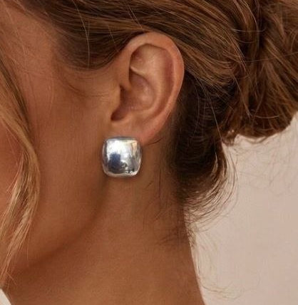 Silver Line Ear 07 - Sterling Silver Drop Earrings