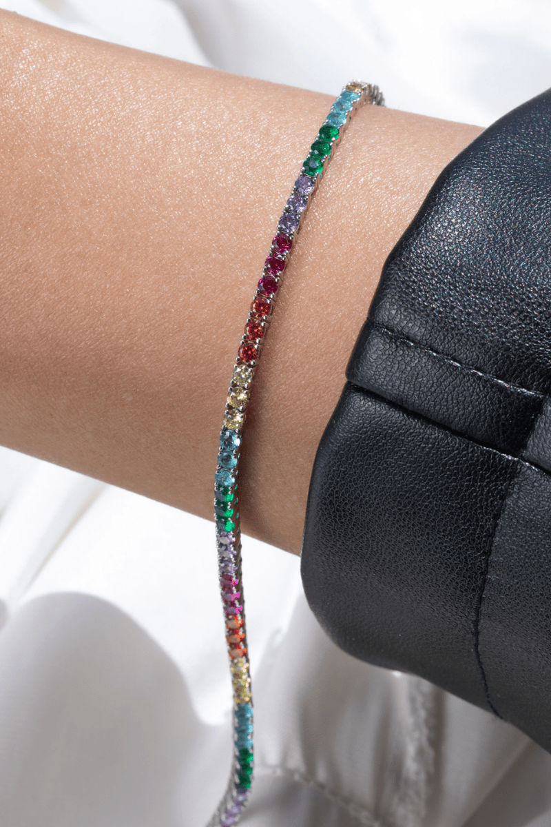 Rainbow Tennis Bracelet