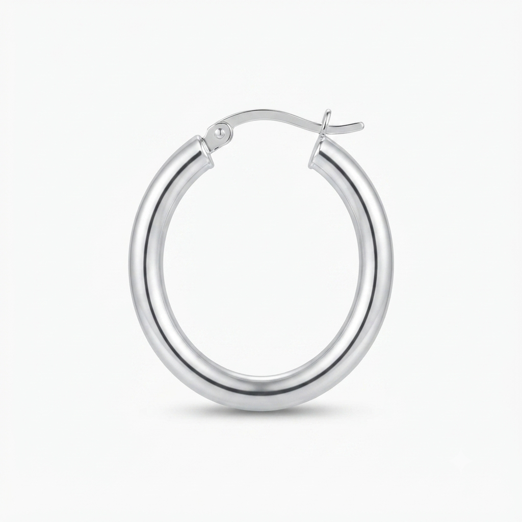 Silver Line Ear 02 - Sterling Silver Drop Earrings
