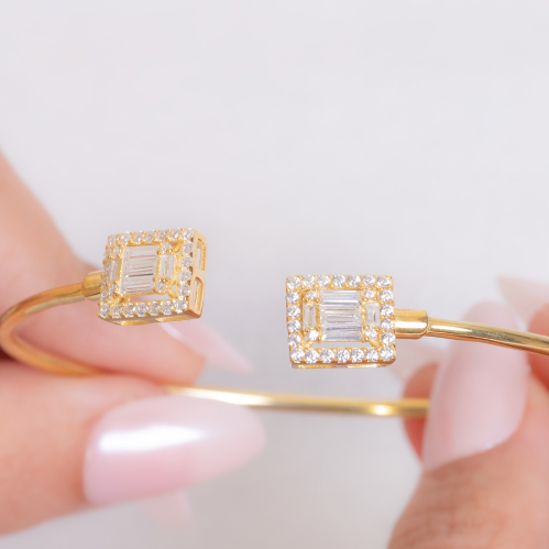 Baguette Gold Bangle